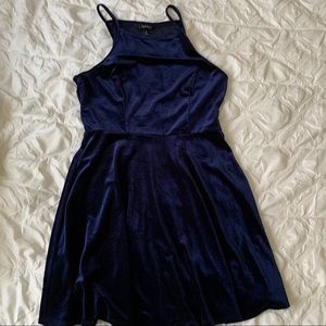 Blue Velvet Dress